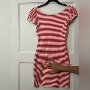 Juicy Couture Red and White Striped Mini Dress